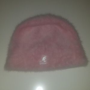 Kangol Pink Fur Skull Cap Hat Furgora
